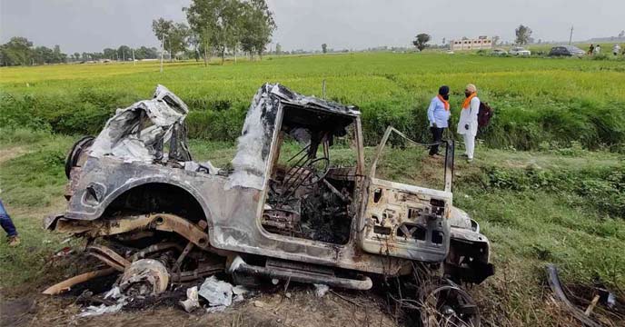video proved that the farmers were crushed to death by the wheel of the car