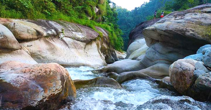 hidden canyon adjacent to Siliguri