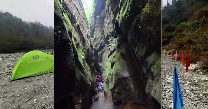 hidden canyon adjacent to Siliguri
