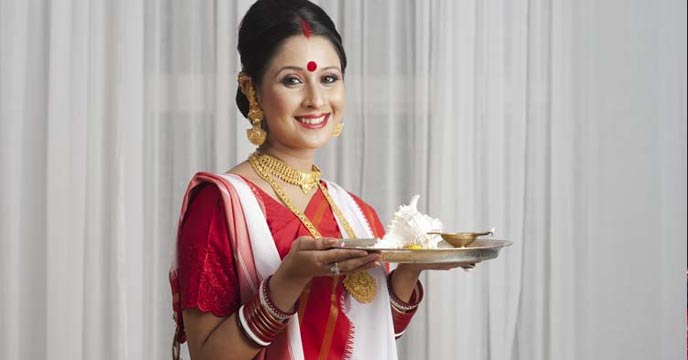 wearing sindoor