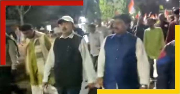 tmc mla's threthend by bjp supporters at teliamura tripura
