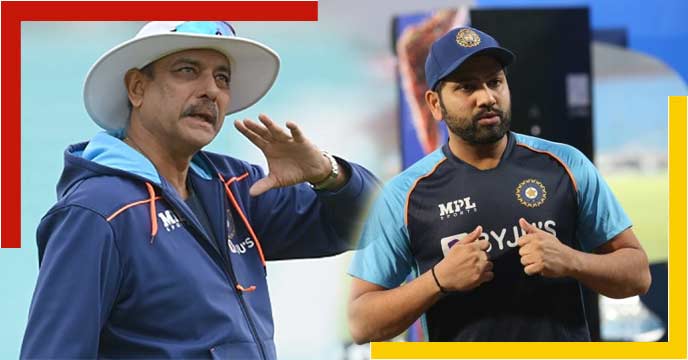 Ravi Shastri with Rohit Sharma