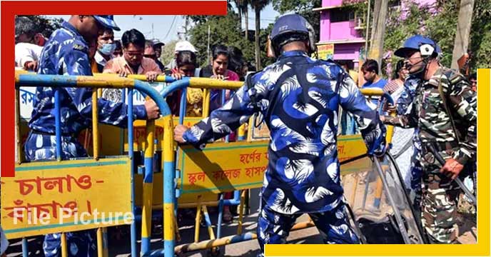 tention Police Road Block