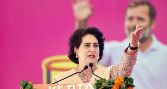 मध्य प्रदेश में हर रोज़ 17 महिलाओं के साथ दुष्कर्म होता है : प्रियंका 1 Priyanka Gandhi 1