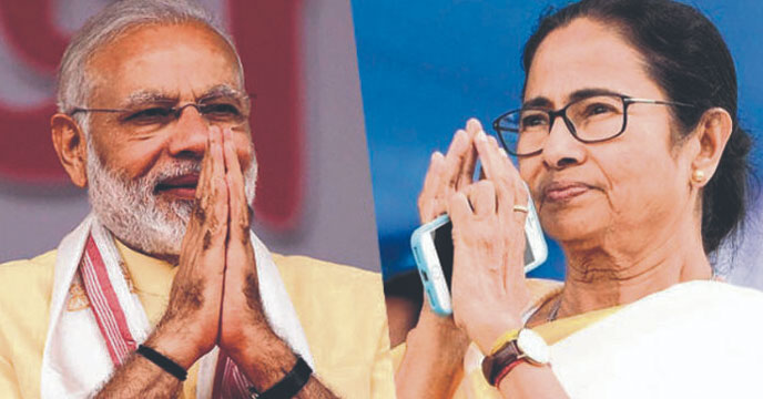 बंगाल में भाजपा के खिलाफ लड़ाई का नेतृत्व करेगी तृणमूल : ममता 1 Modi Mamata
