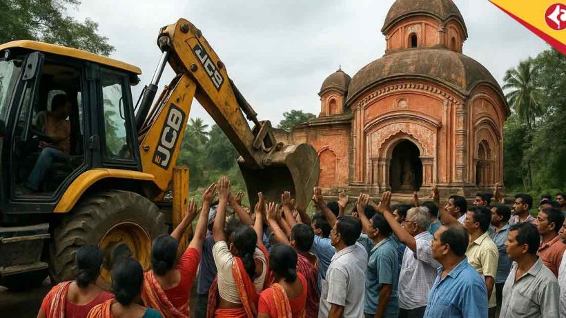 Mahishadal Temple Row: Public Outrage Stops Bulldozer in Purba Medinipur