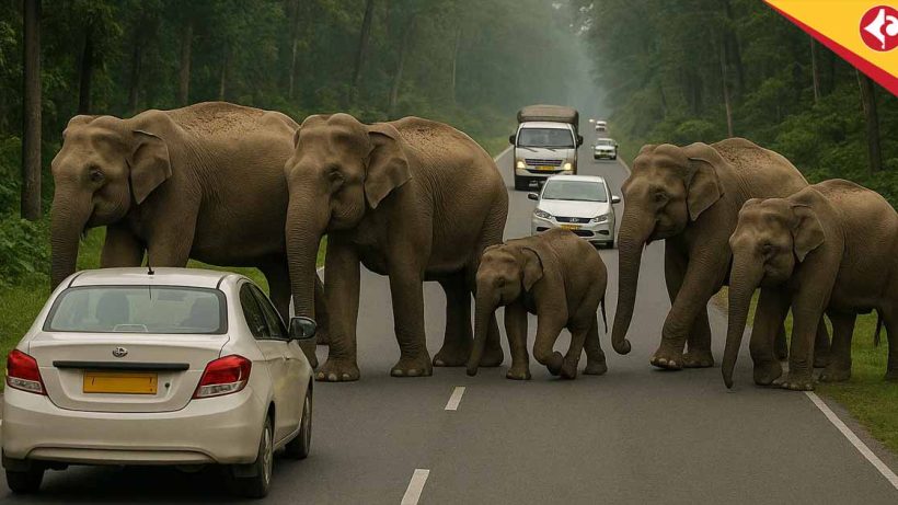 Alipurduar, Elephant Herd, Kartika Jungle, Alipurduar Road, Human-Elephant Conflict