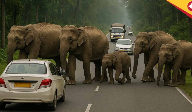 Alipurduar, Elephant Herd, Kartika Jungle, Alipurduar Road, Human-Elephant Conflict