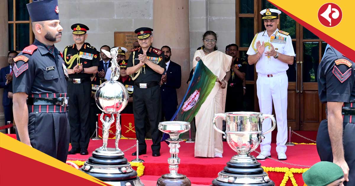 President of India Droupadi Murmu unveils Trophies of Durand Cup 2025 Tournament President of India Droupadi Murmu unveils Trophies of Durand Cup 2025 Tournament